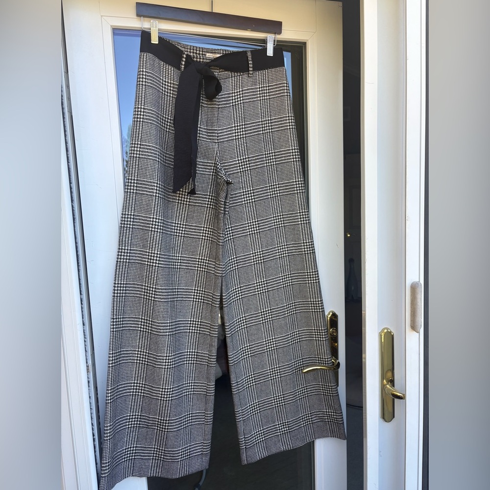 [Milly] EUC Houndstooth Wide-Leg Pants